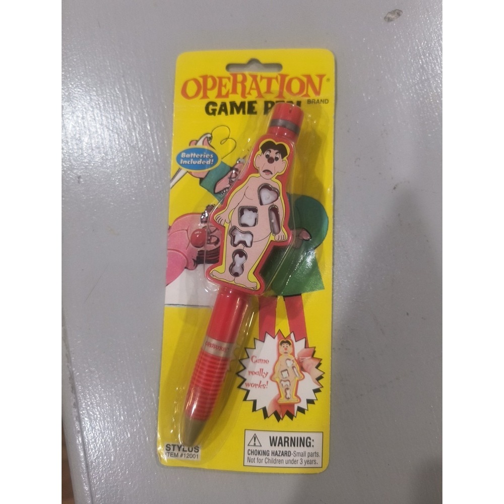 Vintage 2001 Hasbro Operation Game Pen Collectible Toy New (Unopened Package)